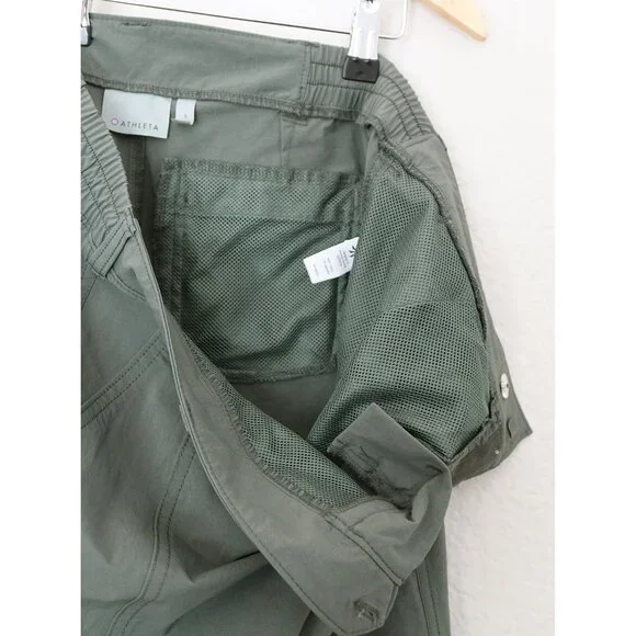 Athleta Palisade Ankle Pant Jasper Olive Green Size 6 Athleisure Casual Outdoor - Picture 14 of 15
